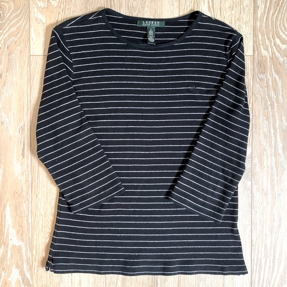 Ralph Lauren Striped 3/4 Sleeve T Shirt - Picture 1 of 4